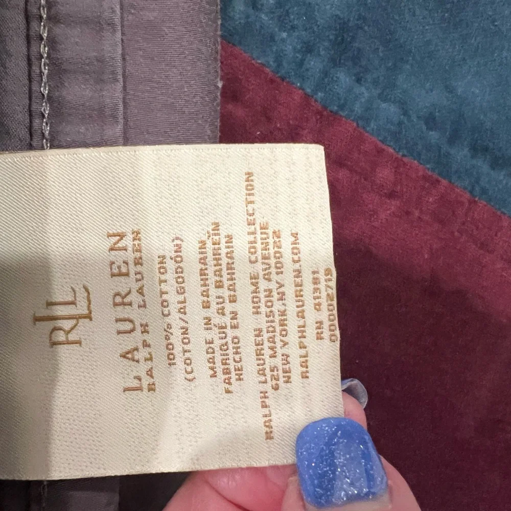 Ralph Lauren Luxurious Charcoal Bedding Sheets KING Cotton - Picture 4 of 5